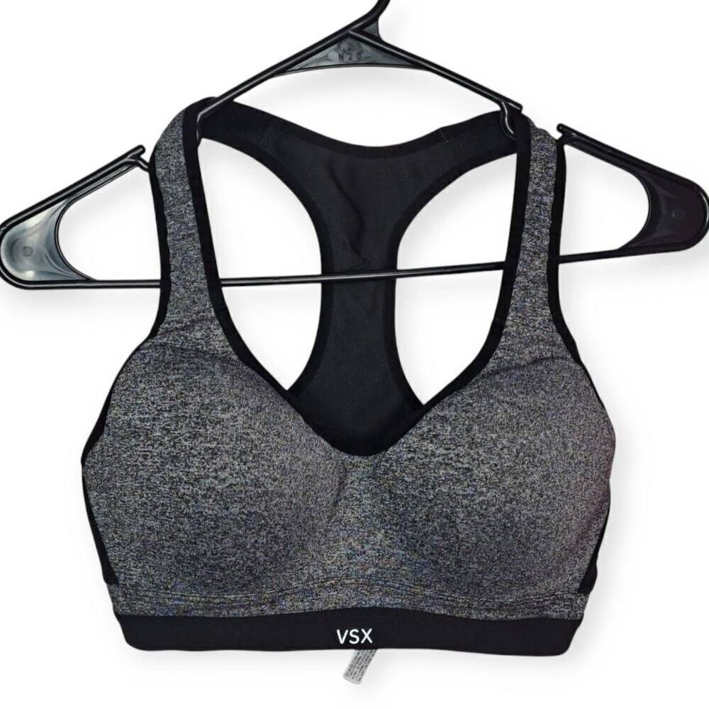 Victoria's Secret Women's Sports Bra VSX Gray Underwire Racerback size 32D